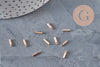 Terminadores de cordón acero inoxidable oro rosa IP 7x1.6mm, x10 (G11262)