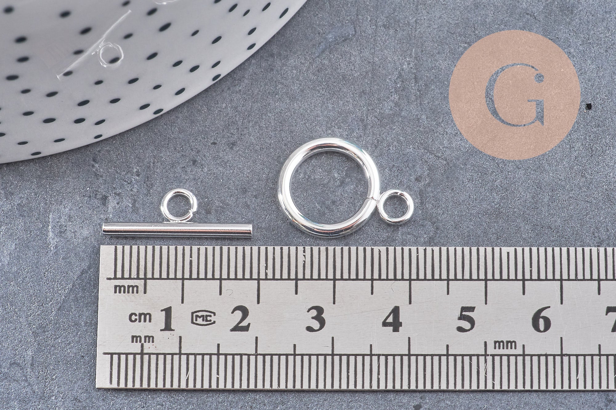 Fermoir OT acier inoxydable argenté 20mm, x1 (G10858)