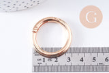 Fermoir mousqueton clapet XXL rond zamac doré 32.5mm, x1 (G10652)