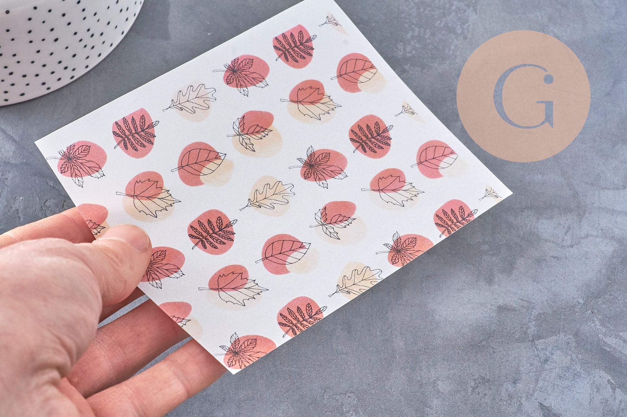 Feuille de transfert polymère – Motif Bulle Automne 14x10 cm, x1 (G11008)