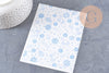 Feuille de transfert polymère – Motif Hiver bleu 14x10 cm, x1 (G10780)