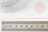 Fil à broder polyester dégradé jaune rose 0.5mm, fil original, pour bracelet brésilien, fil à broder ou scrapbooking, x8 mètres G9356