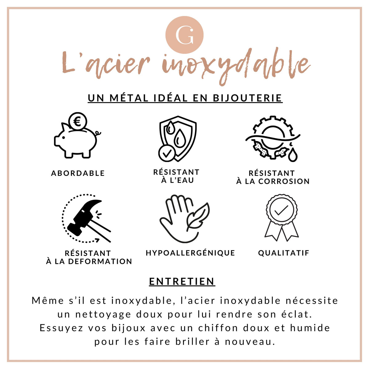 Fil d'acier inoxydable doré IP 0.6mm, x1 mètre (G7700)