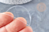 Fil élastique nylon transparent 1mm, x1 bobine de 12.5m (G8475)