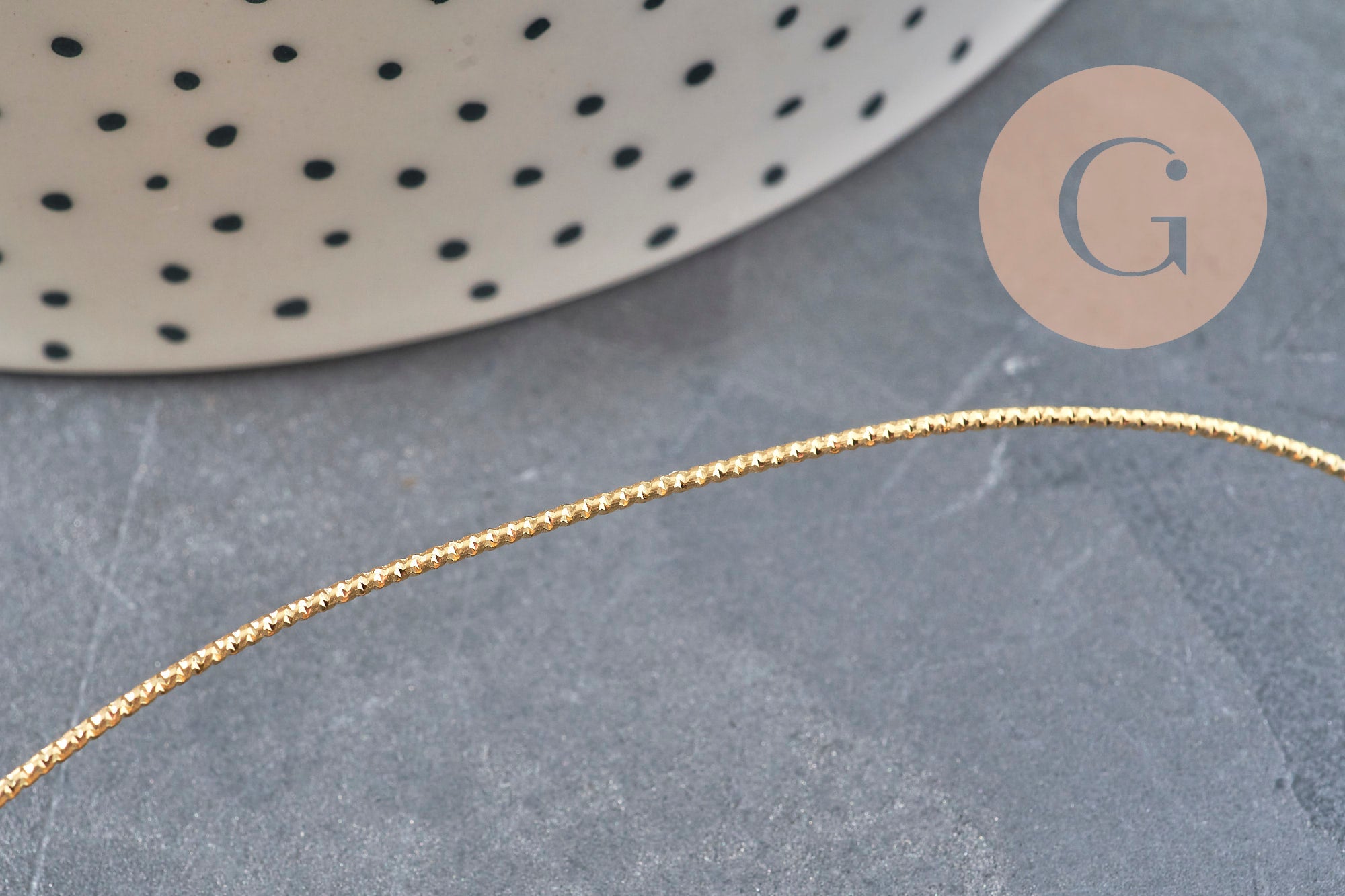 18K Gold Plated Copper Twisted Wire 1mm, x1 meter (G11243)