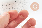 Fil métallique cuivre doré torsadé 0.6mm,x1 mètre (G9637)