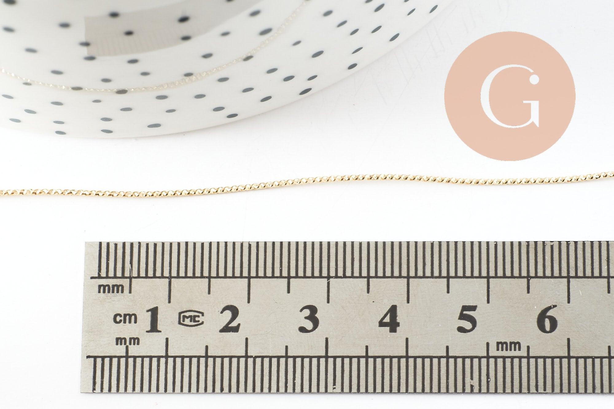 Fil métallique cuivre doré torsadé 0.8mm, x1 mètre (G9638)
