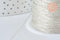 Fil nylon effet métallisé argent , fabrication bijoux,création bijoux,ruban mariage,Largeur 1mm,longueur 1 m, G6813