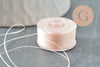 Fil pour tissage de perles delica miyuki nylon beige 0.1mm, x1 rouleau de 46 mètres (G10569)