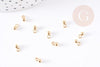 Gouttes finition acier 304 inoxydablz doré 6mm, x10 (G3160)