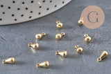 Gouttes finition laiton brut 8mm, x50 (G11282)