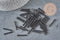 Cuentas de semillas tubulares negras grandes de 20 x 2,5 mm y 10 g (G3155)