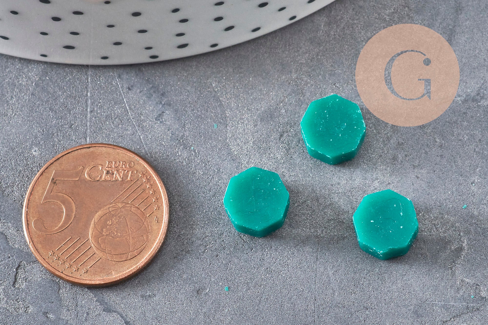 Granulés cire verte à cacheter, fourniture pour création de sceaux personnalisés pour sceaux et invitations de mariage DIY, x100 (G3282)