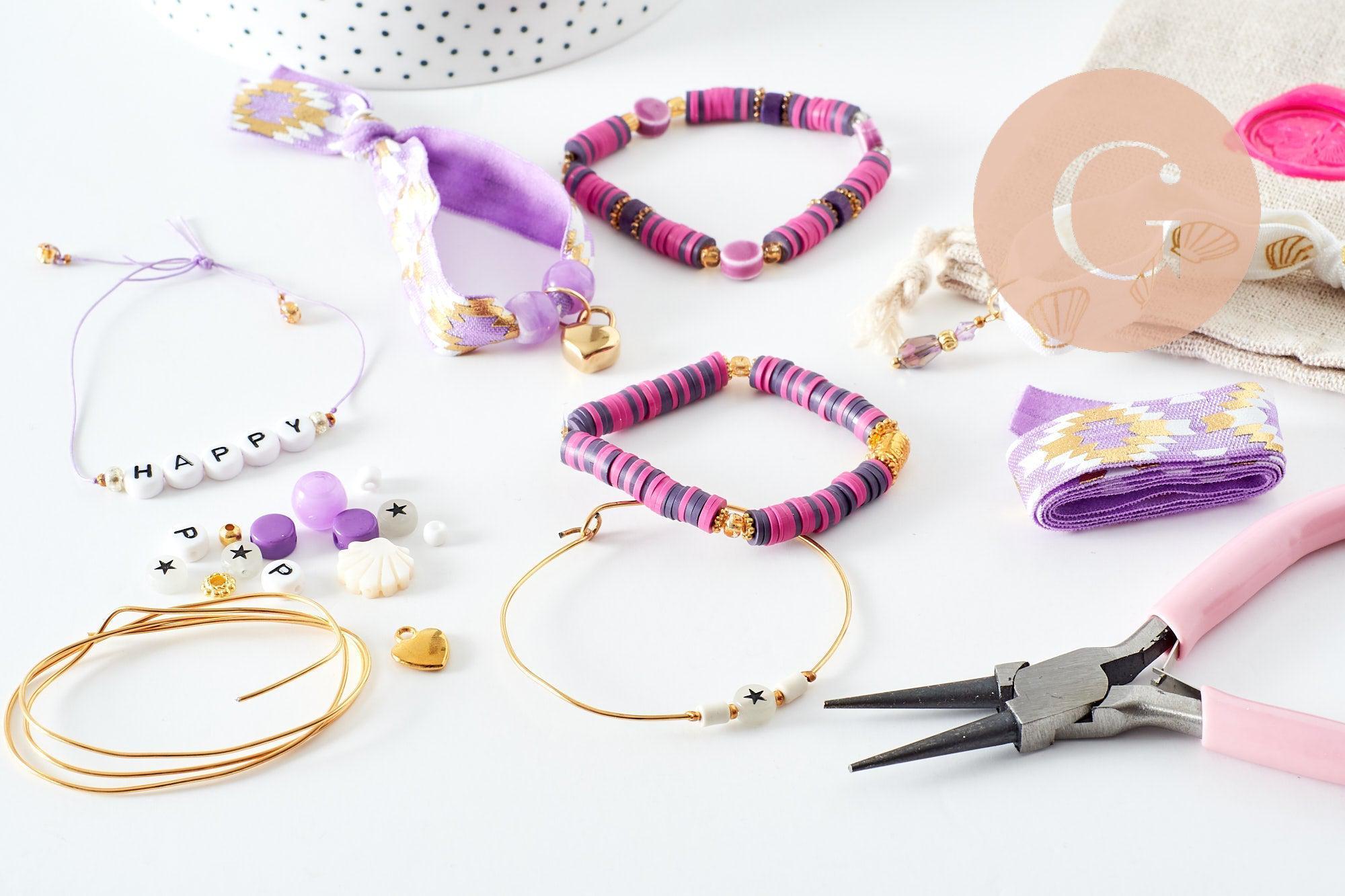 Kit création 10 Bracelets Surfer, Coffrets et kits pour la création de bijoux fantaisie DIY, x1 G9555