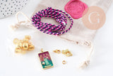 Kit création Collier Médaille Tarot coloré x1 (G10108)