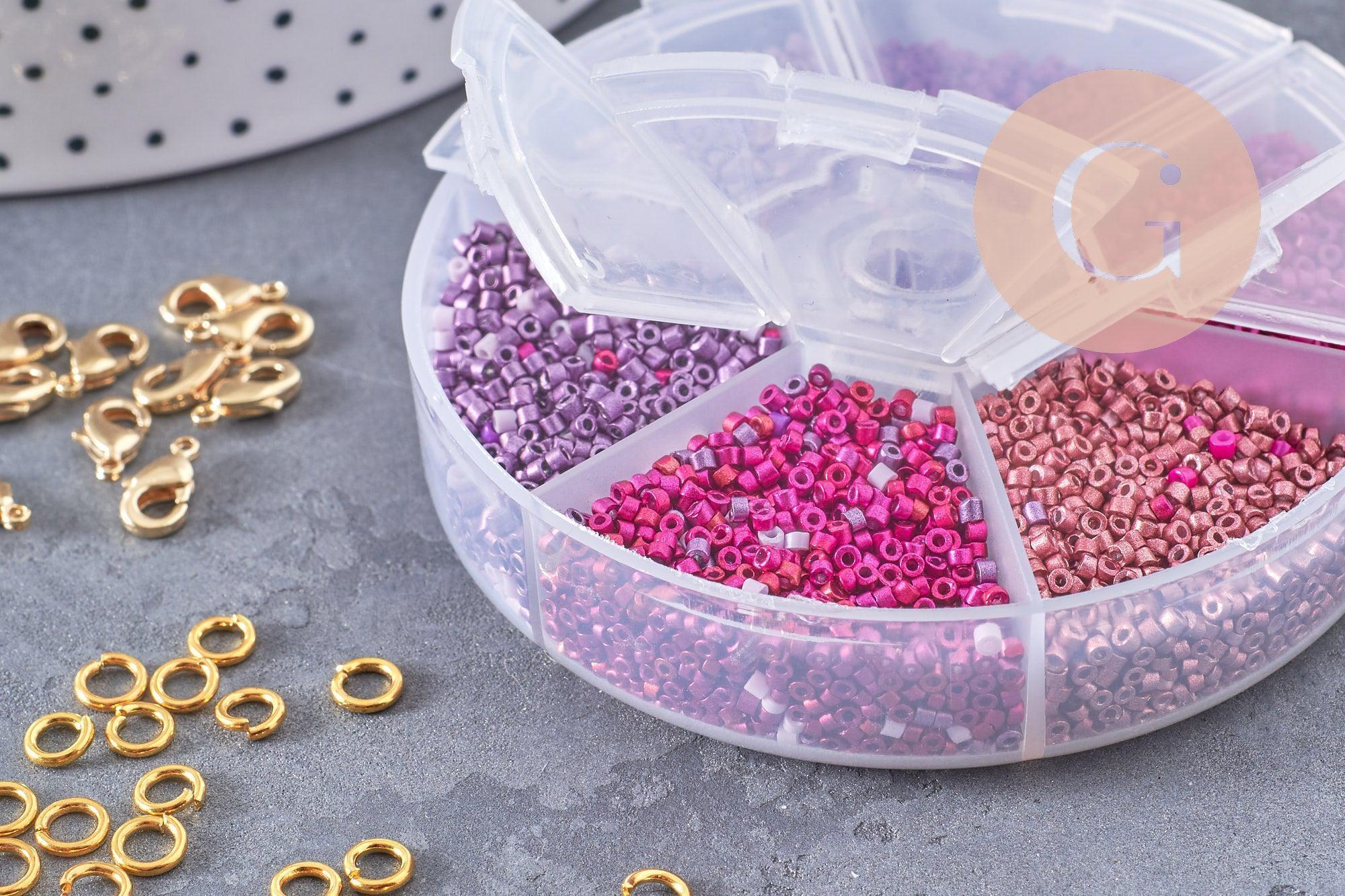 Kit de perles rocaille façon Miyuki Mix violet, x1 (G9191)