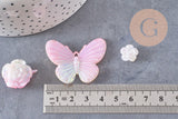 Mix de perles et pendentifs en palstique rose 8-32mm, x10g (G10544)