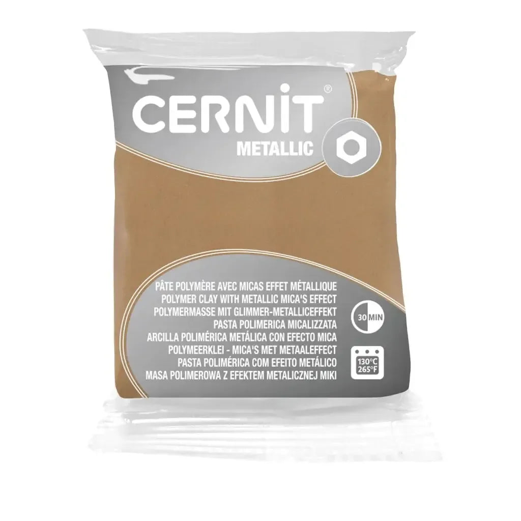 Pâte polymère Cernit METALLIC - or champagne x56g (G10715)