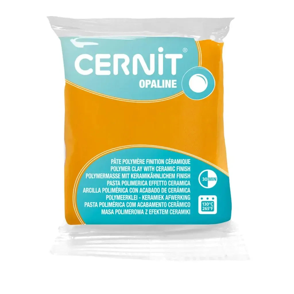 Pâte polymère Cernit OPALINE - orange abricot x56g (G10720)