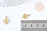 Pendentif Goutte acier inoxydable 304 doré IP 15mm, x1 (G8858)