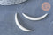 Pendentif Lune corne blanche naturelle 44x4mm, pendentif lune en corne naturelle blanche, création bijoux, x1, - G6492