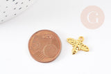 Pendentif abeille zamac doré 16mm,breloque création bijoux insecte, x10 G5327