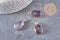 Pendentif améthyste violette, fournitures créatives, pendentif pierre, support doré, 25mm, x1 G1044