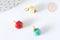 Pendentif breloque pierre naturelle zamac doré 14.5mm, x1 (G7302)
