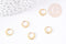 Pendentif cercle acier 304 inoxydable doré 10mm, x5 (G2895)