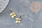 Pendentif cerise acier 304 inoxydable doré 15.5mm, x1 (G3634)