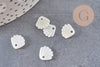 Pendentif charm coquillage nacre blanche naturelle ,pendentif coquillage nacre, 10mm, x5 (G4623)