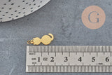 Pendentif chat acier 201 doré inoxydable 17mm, x1 VALIDE-Breloques et pendentifs-Gingerlily Perles