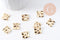 Pendentif connecteur carré froissé laiton doré 24K 13.5mm, x2 (G10378)