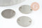 Pendentif connecteur rond acier platine 304 inoxydable 16mm, création bijoux acier inoxydable x5 G9583