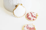 Pendentif coquillage naturel coque doré 33-54mm, x1 (G1795)