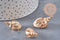 Pendentif coquillage naturel spirale doré, x1 (G2201)
