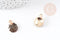 Pendentif coquillage zamac doré émail noir 19mm, pendentif création bijoux DIY x2 G1958