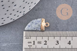 Pendentif corne sodalite bleue,pendentif bijoux, pendentif pierre, sodalite naturelle,21mm, x1 (G2705)