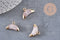 Pendentif croissant lune quartz rose doré,pendentif bijoux,lune quartz,quartz rose naturel,18mm x1 (G0515)
