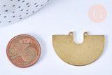 Pendentif demi-cercle laiton brut 33x22mm, x1 (G6529)