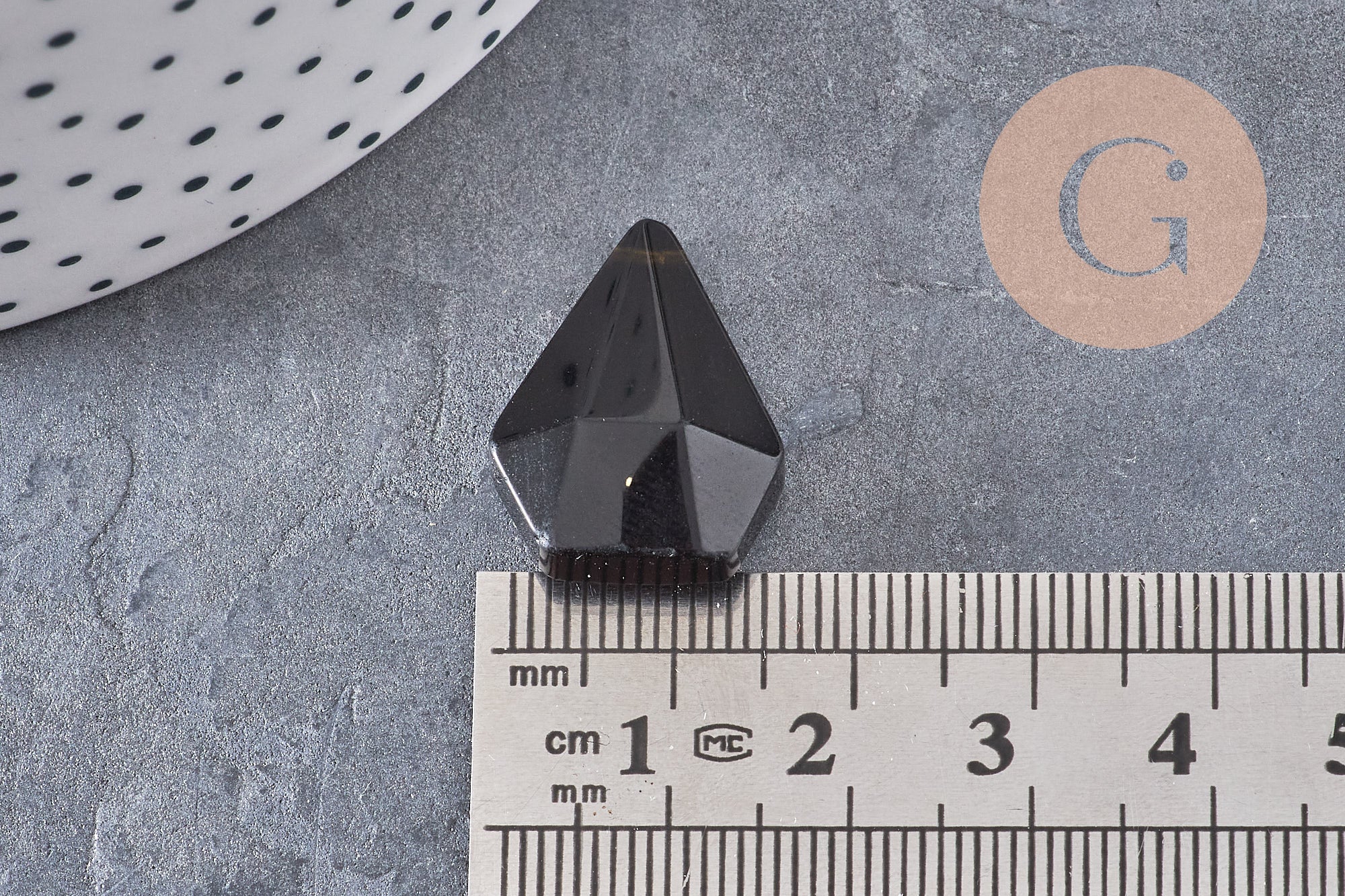 Pendentif diamant obsidienne, fournitures créatives, pendentif pierre, obsidienne naturelle,création bijoux, pierre naturelle, 29mm, x1, G3546