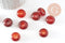 Pendentif donut cornaline naturelle 14mm, x2 (G3413)