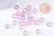 Pendentif donut verre jaune violet 10x3mm, x10 (G3506)