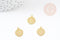 Pendentif fleur filigrane laiton doré 15mm, pendentif dentelle pour creation bijoux x50 (G1291)