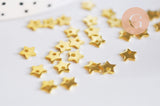 Pendentif étoile acier 304 inoxydable dore 24K 5.5mm,x5 (G6269)