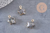 Pendentif étoile labradorite naturelle facettes 17mm, x1 (G3944)