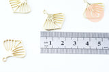 Pendentif feuille zamac doré 23mm,sans nickel,création bijoux nature x1 G6082