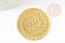Pendentif fleur filigrane fleur zamac doré52.5mm, pendentif or dentelle x1 G4094