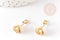 Pendentif fleur rose doré 18K, Pendentif bijou laiton,fleur laiton bijoux, x1,21mm, x1 G5307
