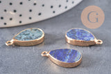 Pendentif goutte Lapis Lazulis 22mm, x1 (G5207)